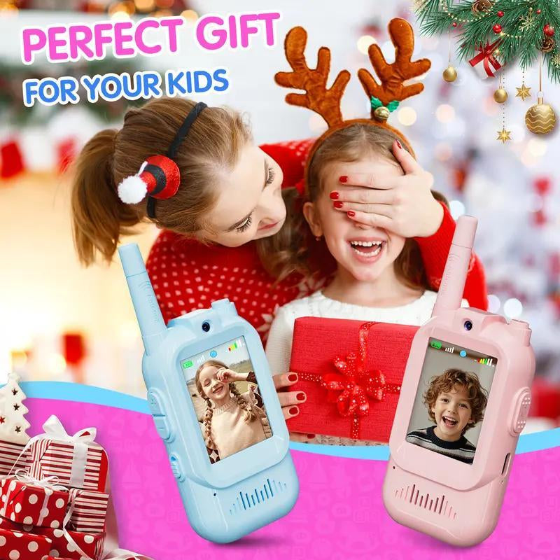 Exciting Kids Video Walkie Talkies - 2 Pack with Camera for Long Range Fun! Perfect Holiday Gift for Ages 3-12