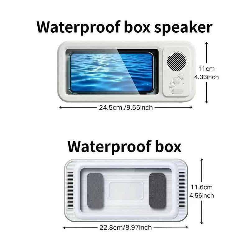 Ultimate Waterproof Bluetooth Speaker & Phone Holder - Perfect for Showers, Pools, and Kitchens with 360° Touch Control