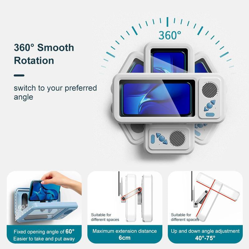 Ultimate Waterproof Bluetooth Speaker & Phone Holder - Perfect for Showers, Pools, and Kitchens with 360° Touch Control