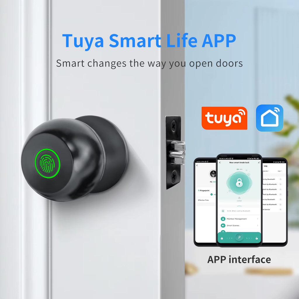 Smart Lock Door with Bluetooth Tuya Smart Life Products.