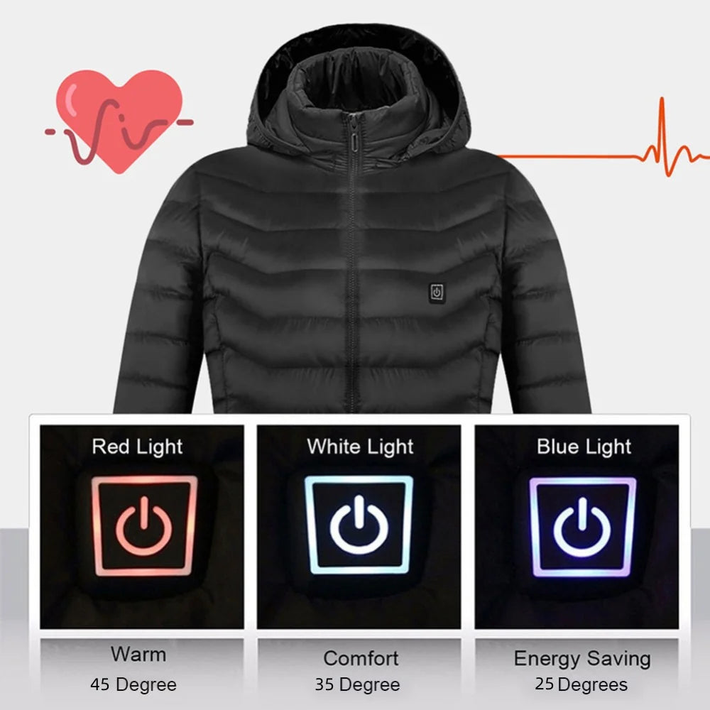 Stay Warm This Winter with Our USB Heated Jacket - Perfect for Outdoor Adventures!