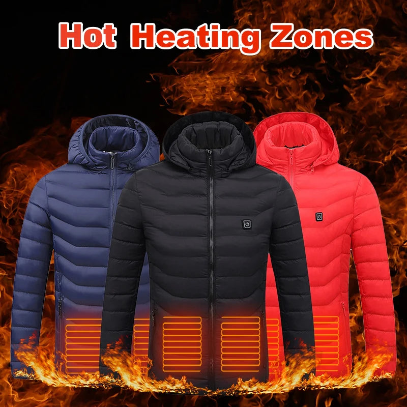 Stay Warm This Winter with Our USB Heated Jacket - Perfect for Outdoor Adventures!