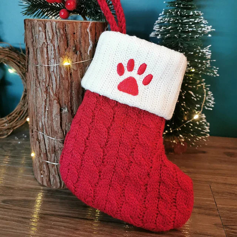 Christmas Boots Letters Christmas Stocking New Knitting Christmas Tree Pendant Decorations Snowflakechristmas Socks