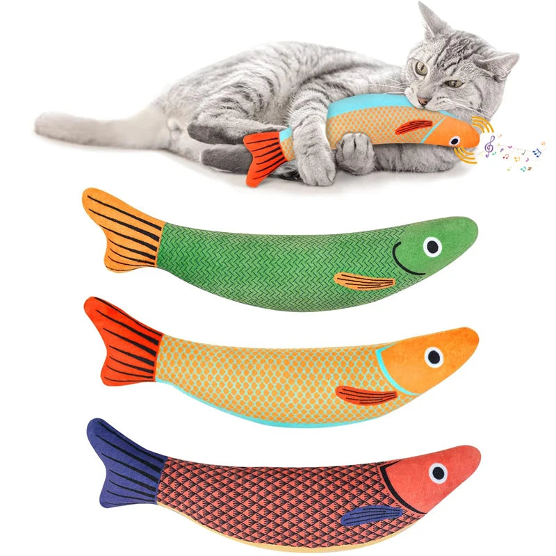 Cat Toy Catnip 3D Simulation Fish Goldfish Kitten Toys.