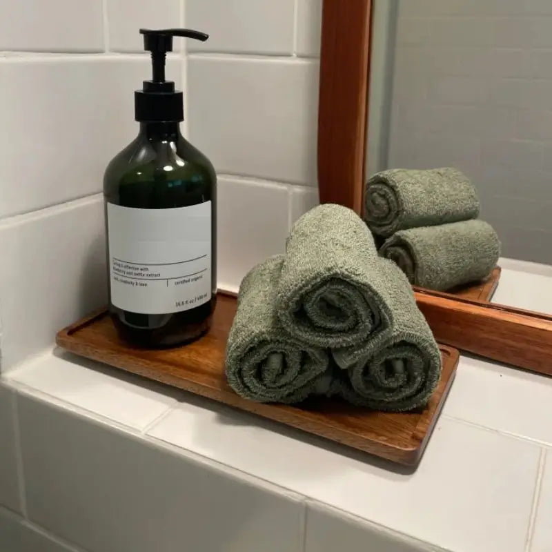 Natural Wooden Tray Rectangular Plate Fruit Snacks Food.