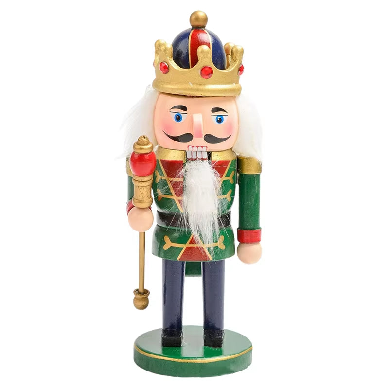 1PCS Random New Year Decor Kids Doll Wooden Nutcracker Soldier Merry Christmas Decoration Pendants Ornaments for Xmas Tree Decor