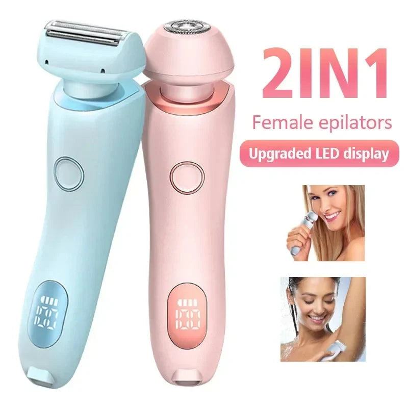 Experience Effortless Elegance with Our 2-In-1 USB Rechargeable Hair Remover & Epilator – Perfect for Smooth Shaving on Face, Body, and Bikini!