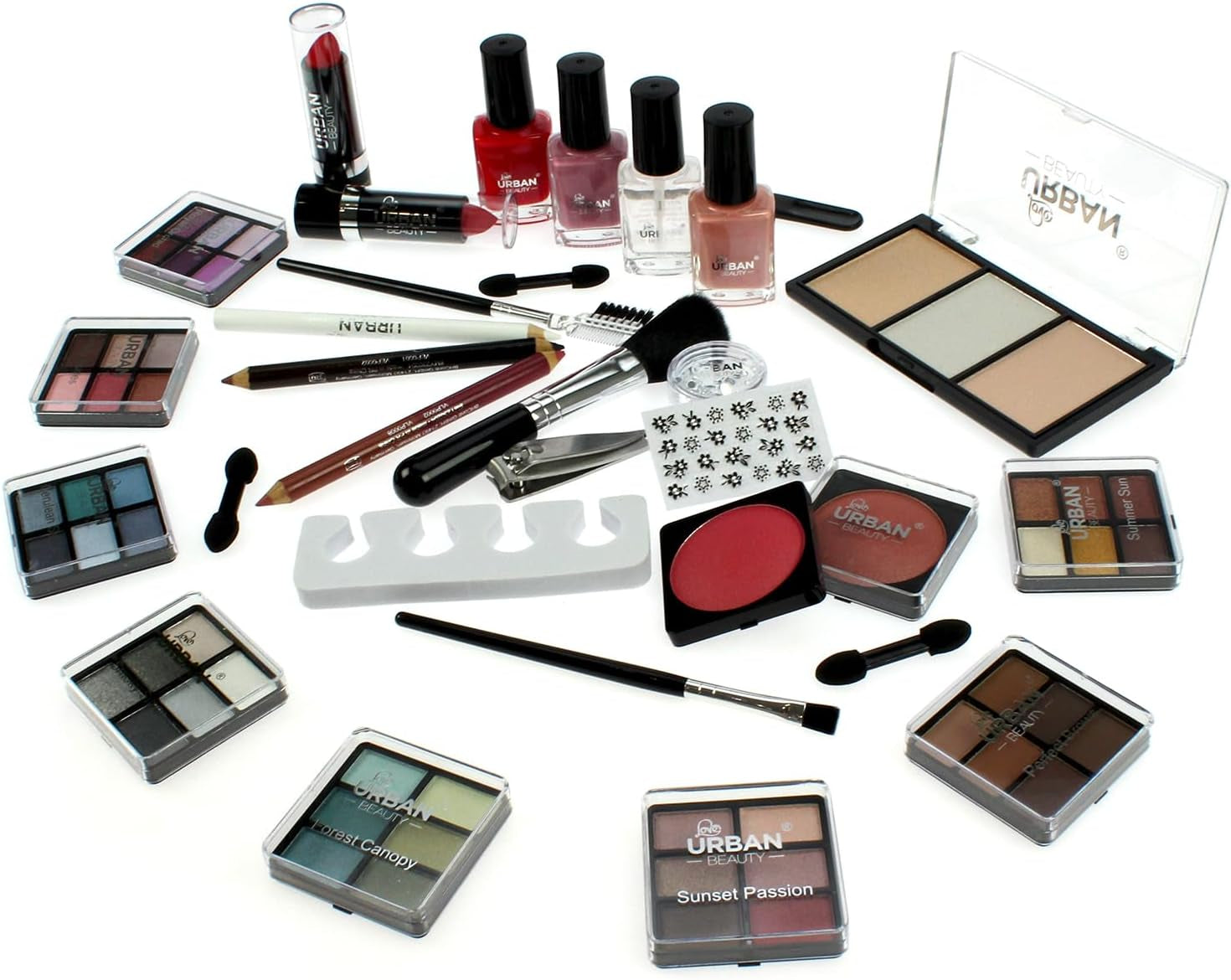 Divine Beauty Vegan French Manicure Makeup Box – 76-Piece.