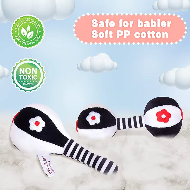 2 PCS Baby Soft Rattles.