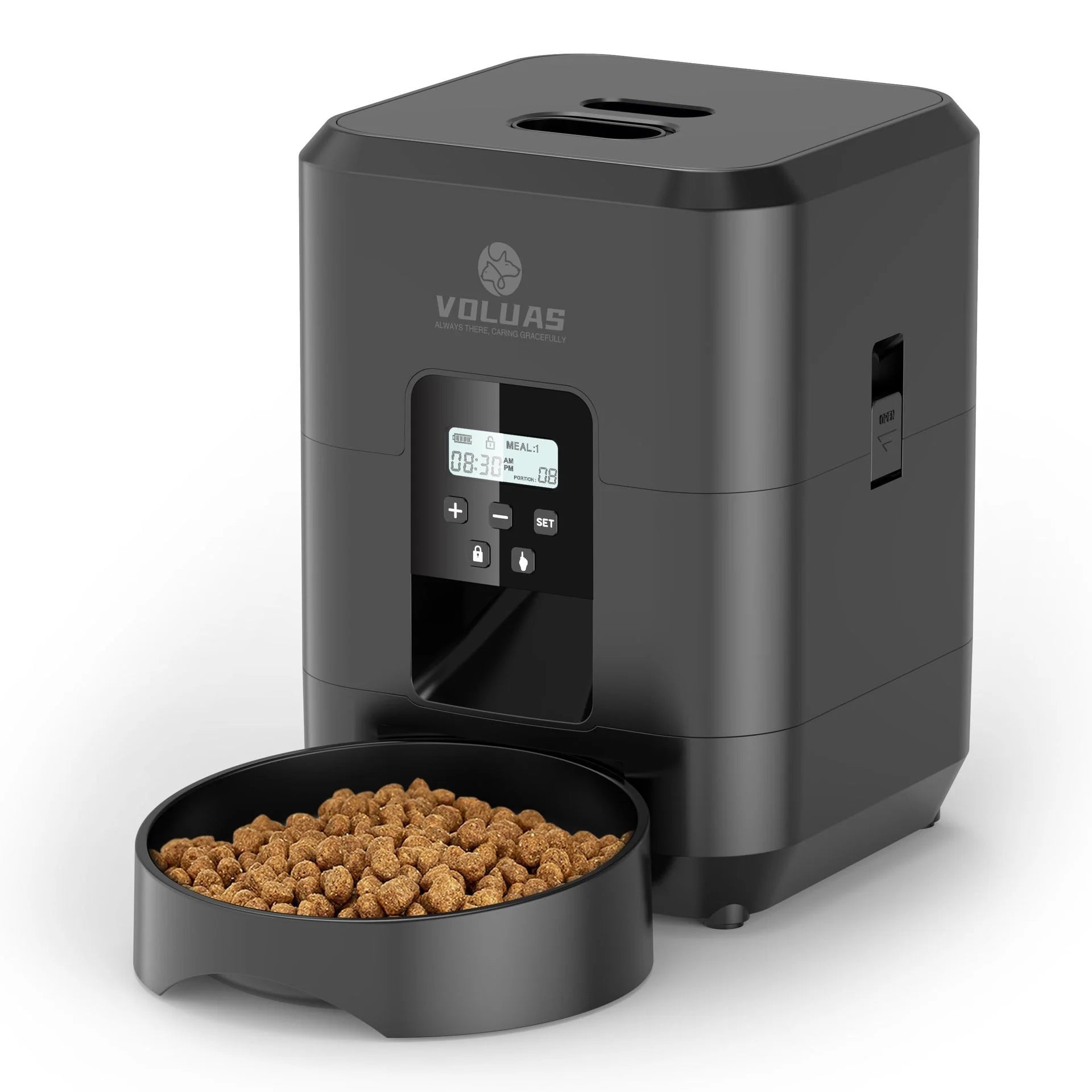Smart Automatic Pet Feeder with Remote Control and Timed Feeding Features