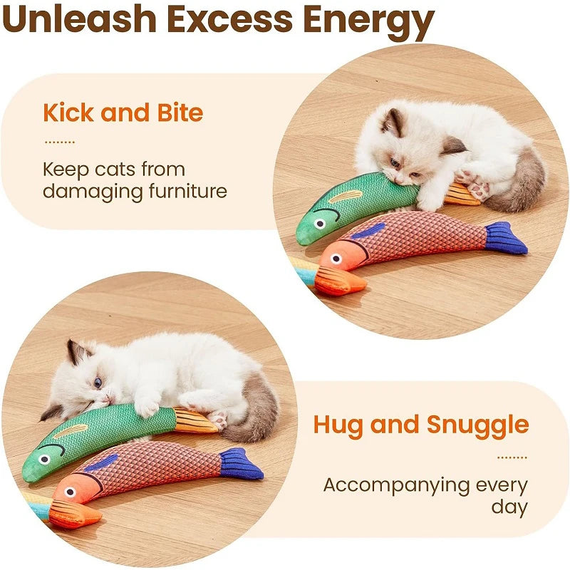 Cat Toy Catnip 3D Simulation Fish Goldfish Kitten Toys.