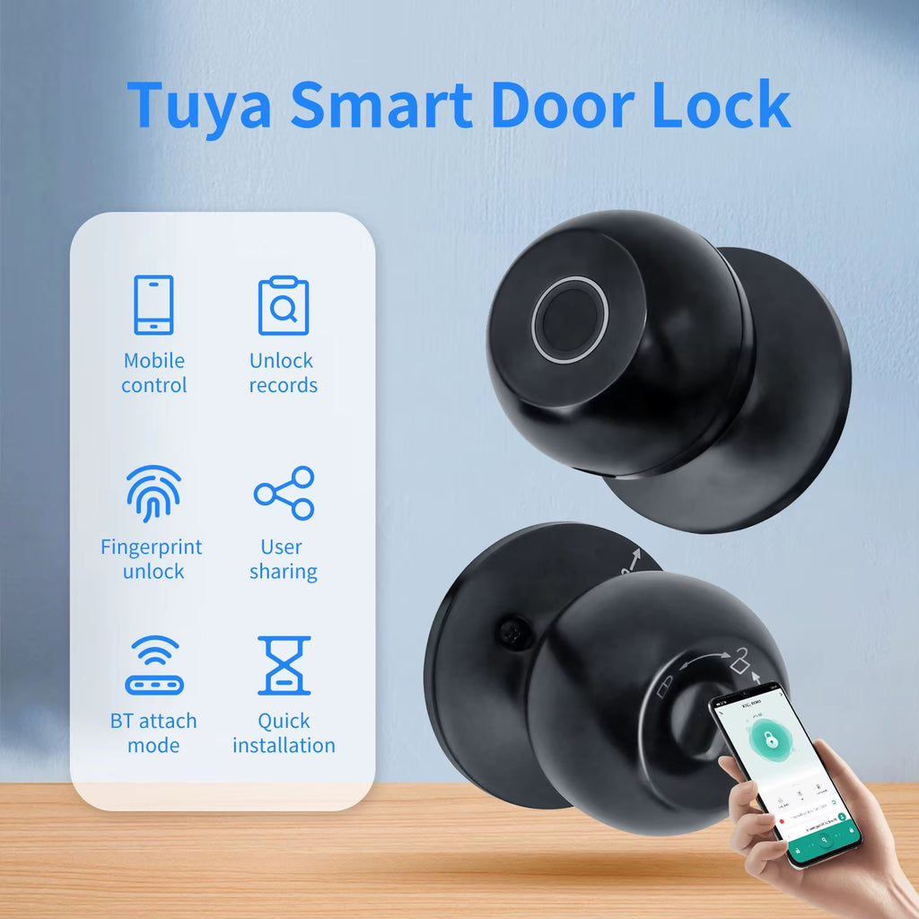 Smart Lock Door with Bluetooth Tuya Smart Life Products.