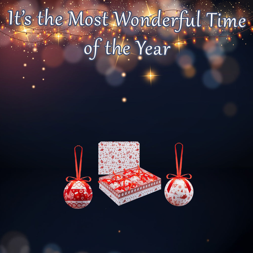 Christmas Bauble Decoration Hanging Tree 12 Piece 7. 5Cm Bauble Set Nordic