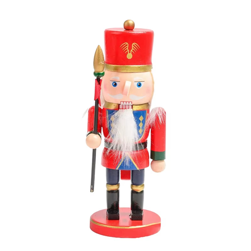 1PCS Random New Year Decor Kids Doll Wooden Nutcracker Soldier Merry Christmas Decoration Pendants Ornaments for Xmas Tree Decor
