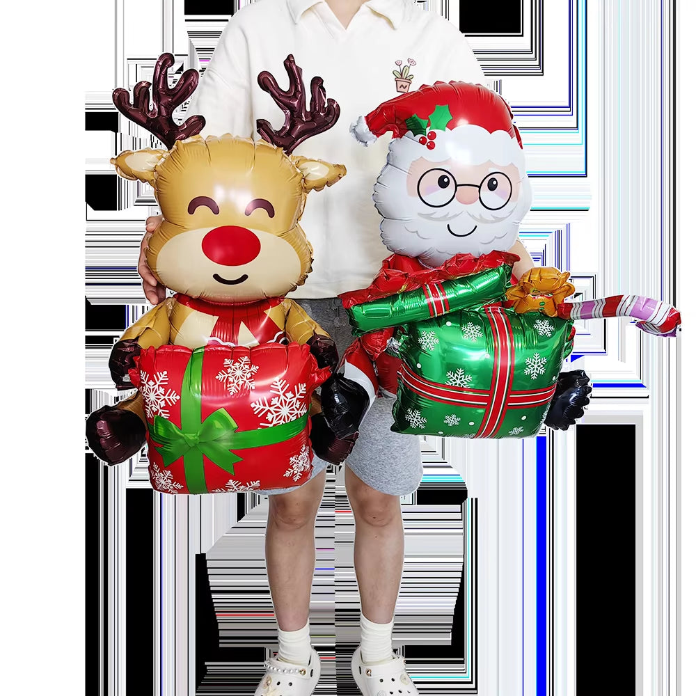 Red and Green Merry Christmas Banner Christmas Sign Garlands Santa Claus Snowman Christmas Party Decorations Xmas Gift New Year