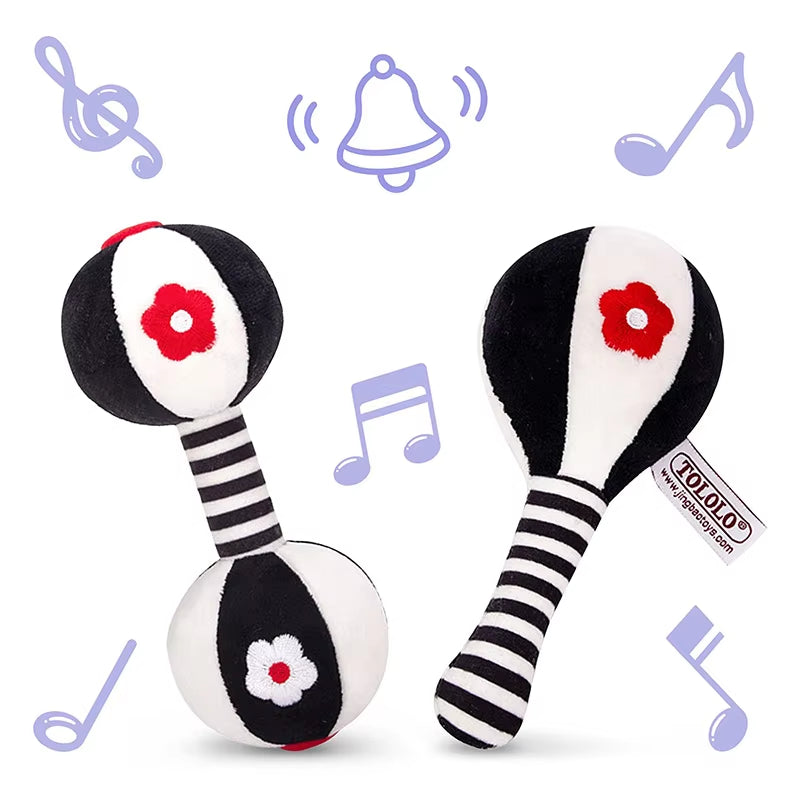 2 PCS Baby Soft Rattles.