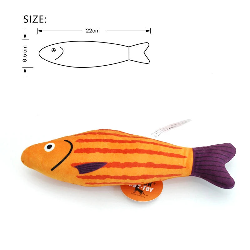 Cat Toy Catnip 3D Simulation Fish Goldfish Kitten Toys.