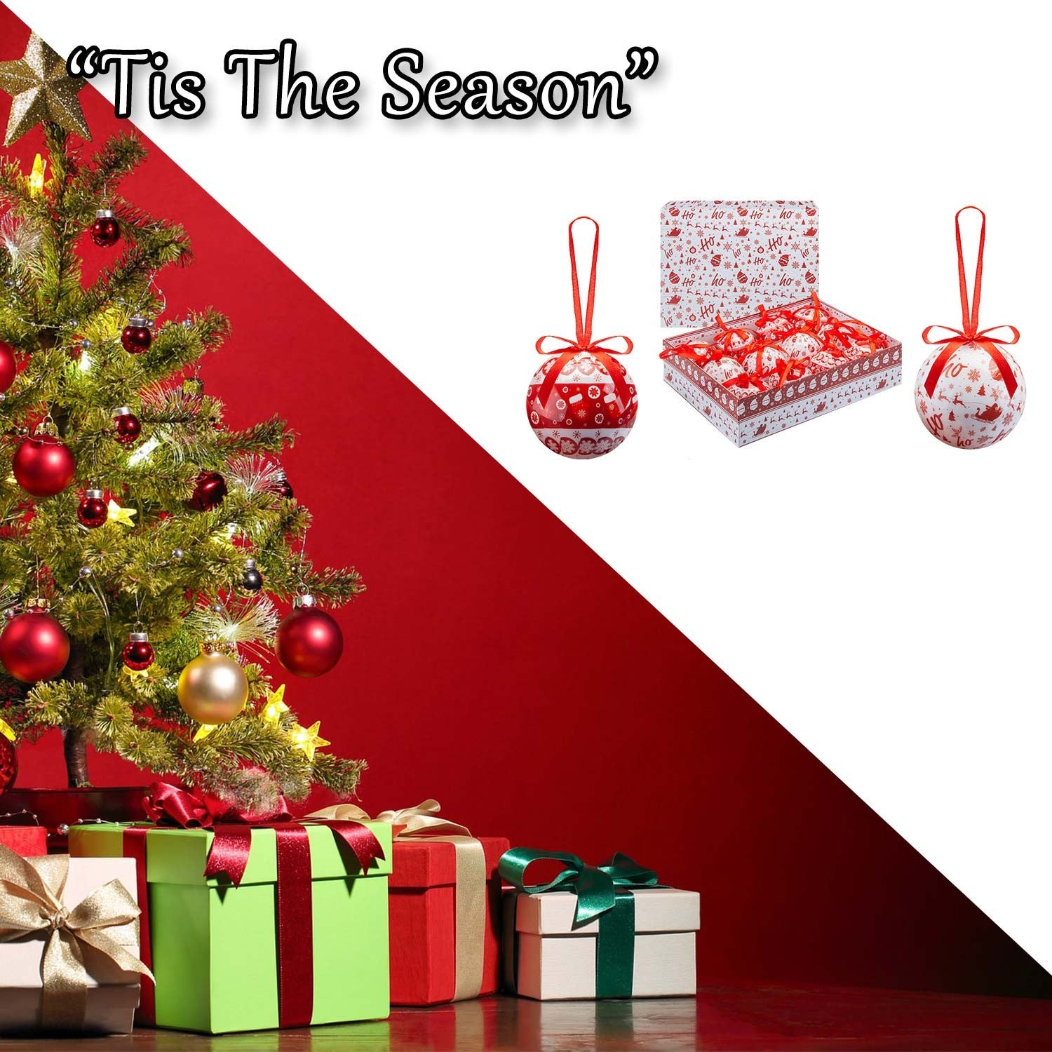 Christmas Bauble Decoration Hanging Tree 12 Piece 7. 5Cm Bauble Set Nordic