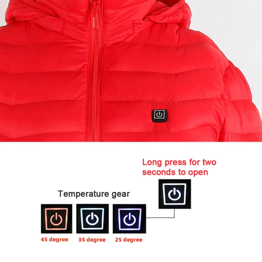 Stay Warm This Winter with Our USB Heated Jacket - Perfect for Outdoor Adventures!