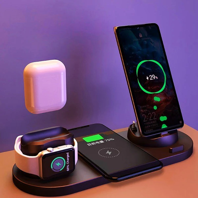 Revolutionary 6-in-1 Wireless Fast Charger Dock for Your iPhone and Apple Watch – The Ultimate All-in-One Charging Station