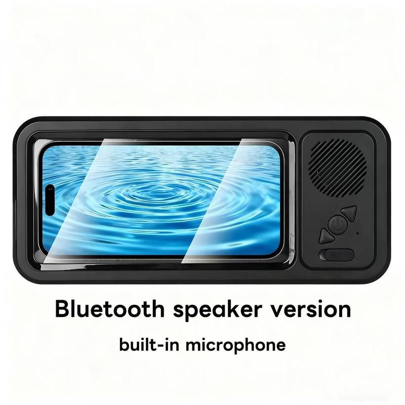 Ultimate Waterproof Bluetooth Speaker & Phone Holder - Perfect for Showers, Pools, and Kitchens with 360° Touch Control