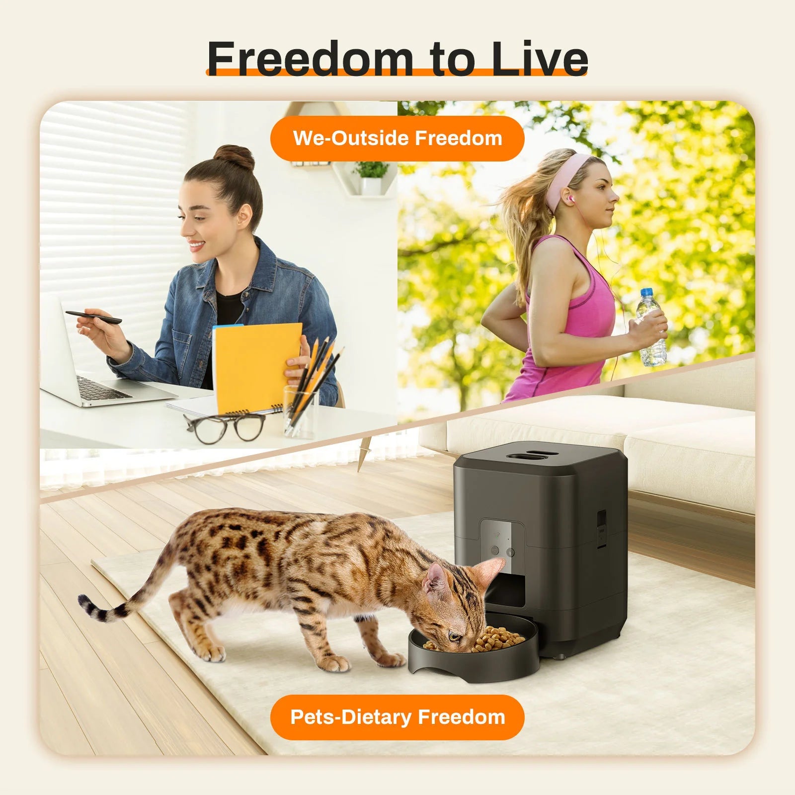 Smart Automatic Pet Feeder with Remote Control and Timed Feeding Features