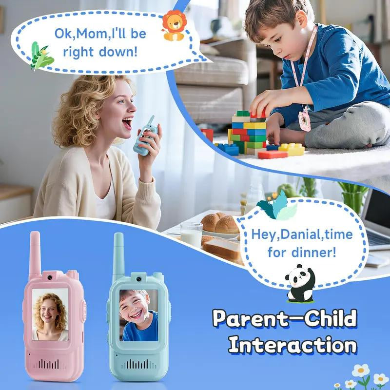 Exciting Kids Video Walkie Talkies - 2 Pack with Camera for Long Range Fun! Perfect Holiday Gift for Ages 3-12