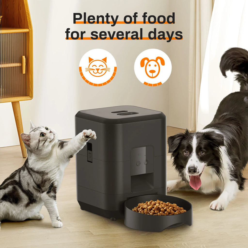 Smart Automatic Pet Feeder with Remote Control and Timed Feeding Features