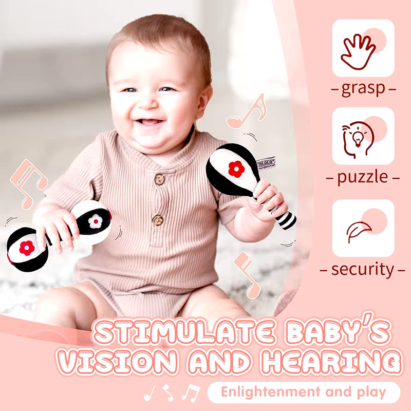 2 PCS Baby Soft Rattles.