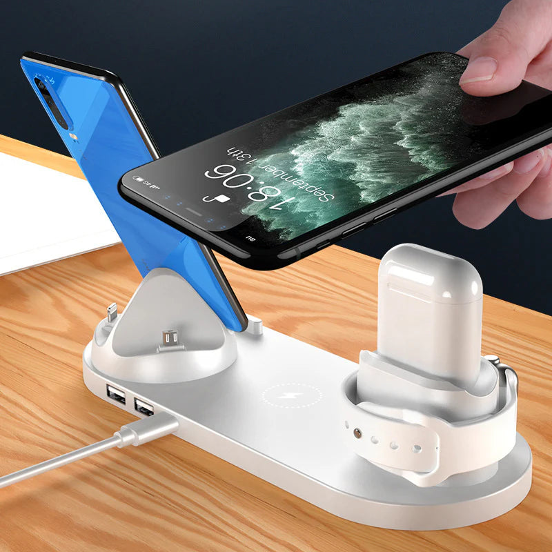 Revolutionary 6-in-1 Wireless Fast Charger Dock for Your iPhone and Apple Watch – The Ultimate All-in-One Charging Station