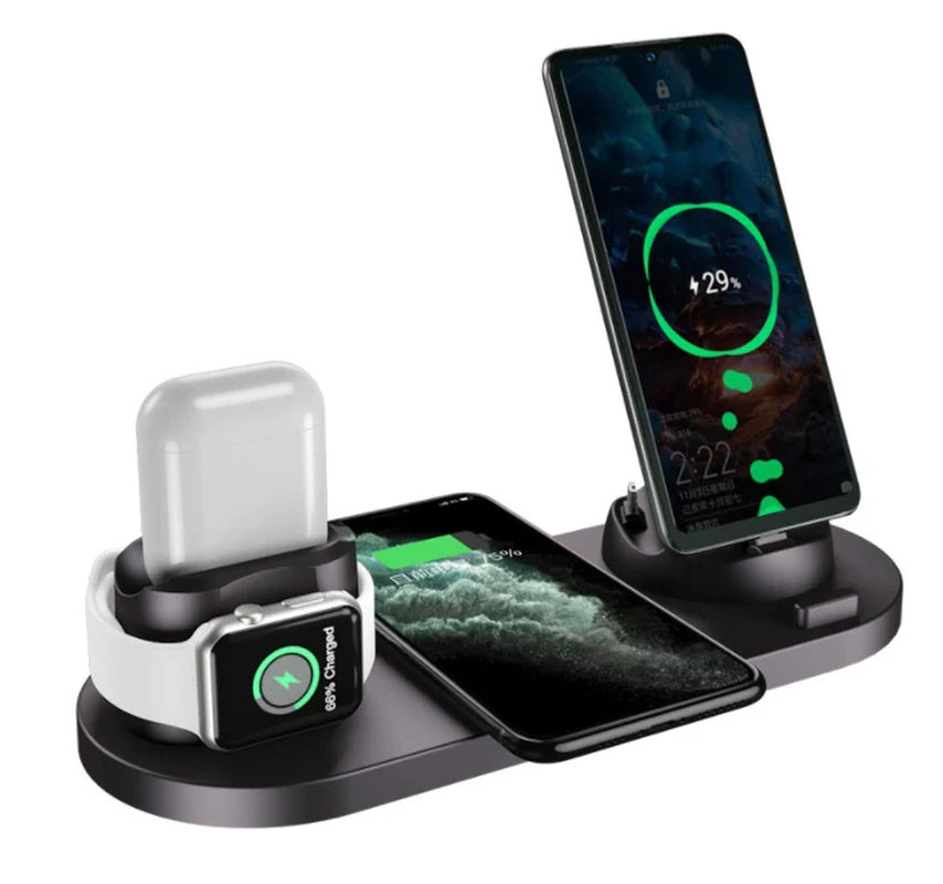 Revolutionary 6-in-1 Wireless Fast Charger Dock for Your iPhone and Apple Watch – The Ultimate All-in-One Charging Station