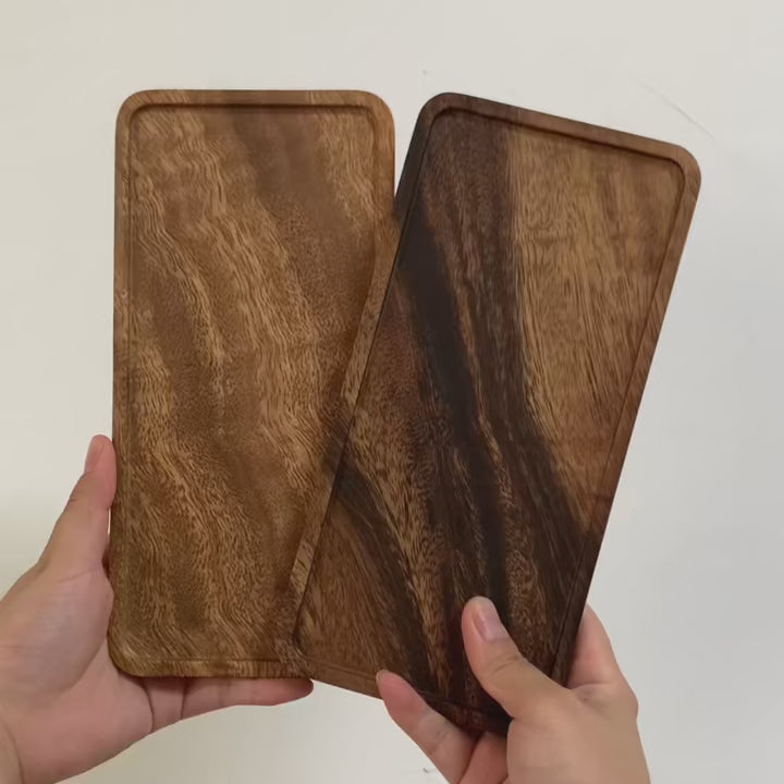 Natural Wooden Rectangular Multiuse Tray.